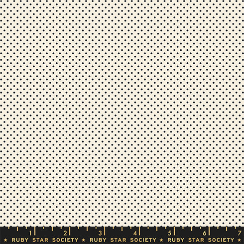 PREORDER Catnap Mini Dots in Black On Natural RS4102 20 - Ruby Star Society Sold by the Half Yard
